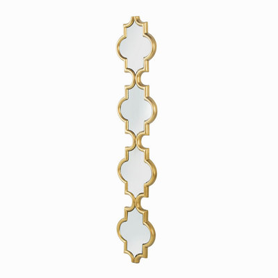 Narrow Four Tiered Wall Mirror, 9.5X1x47.2"