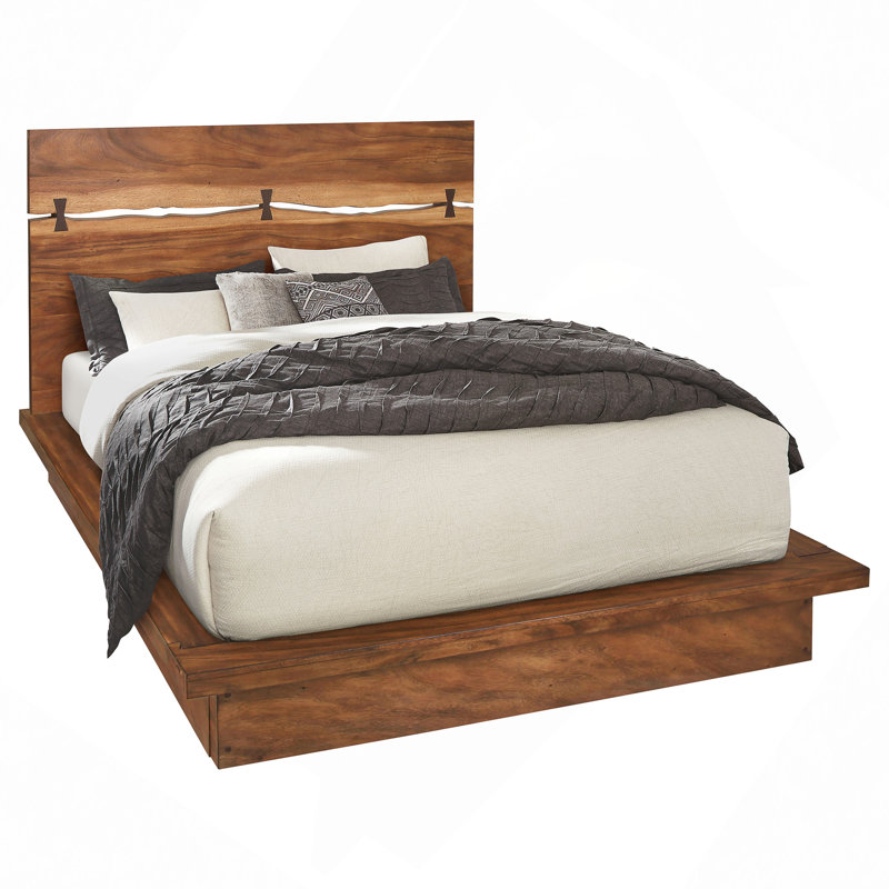 Platform Bed, Walnut, Queen
