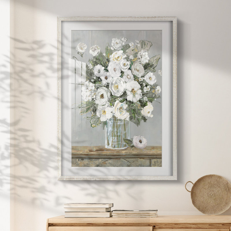 Toile tendue Emerald Ice I - galerie, H 25,5 po x l 17,5 po, Blanc