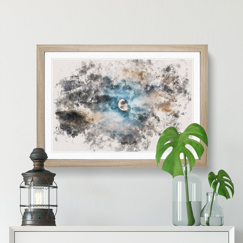 Moody Sky in Poland - Framed Print, 33cm H x 45cm W x 2cm D, Oak Framed