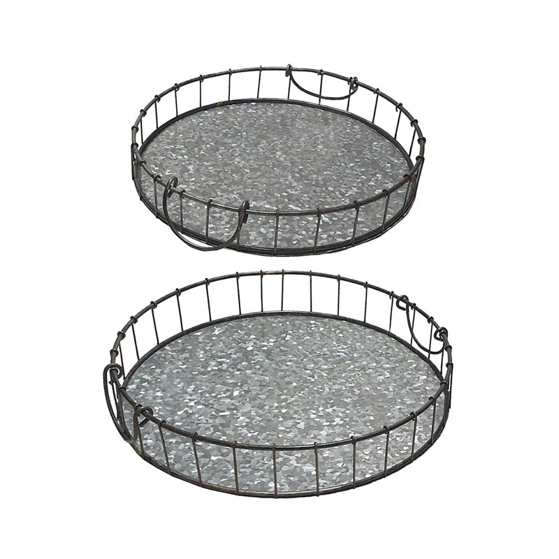Hicksley Metal Tray - Set of 2