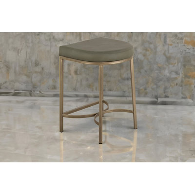 Wooden Frame & Metal Base, 24" Stool
