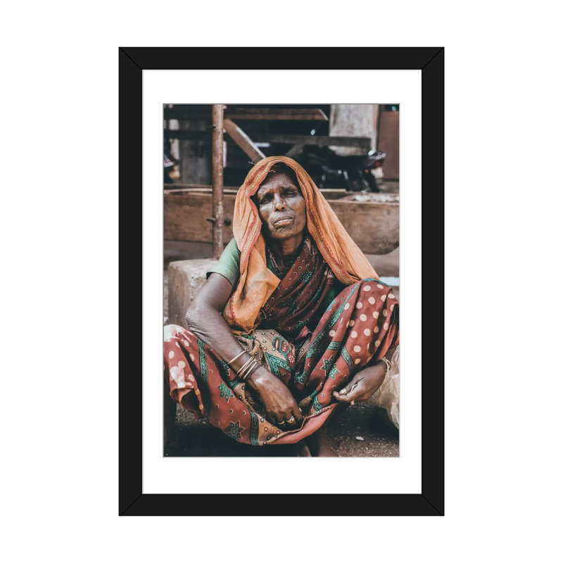 «Gokarna, India I» par Luke Anthony Gram, impression sur toile tendue, Papier d'art encadré noir, H 24 po x l 16 po x P 1 po