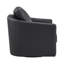 Fauteuil d'appoint pivotant en cuir noir moderne, fauteuil rotatif en bois massif Luxury Comfort-307818523