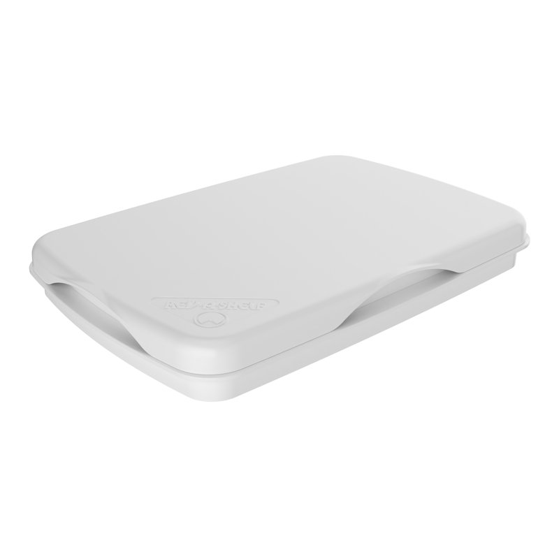 Couvercle bidirectionnel en polymère blanc pour Rev-A-Shelf® 32 pte Contenants à déchets, Blanc