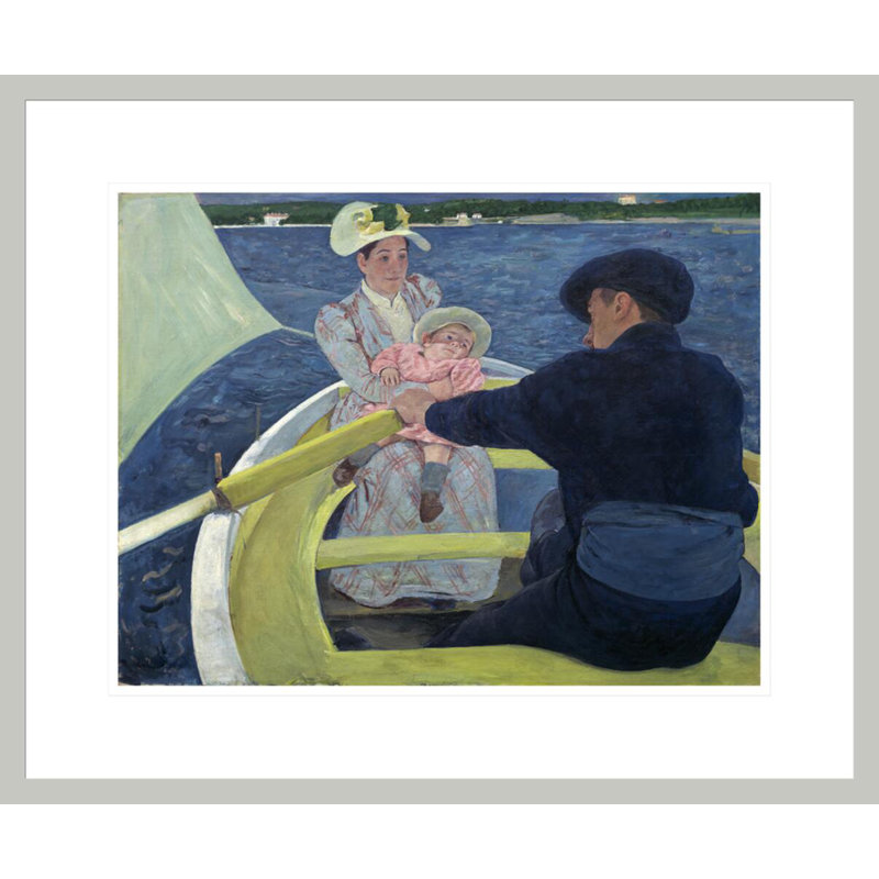 «The Boating Party» par Mary Cassatt, impression giclée sur cadre, H 17,75 po x l 21,38 po