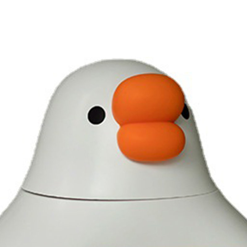 Réveil numérique avec motif d'oie, lampe de chevet USB à intensité variable, blanc, idéal pour la chambre d'enfant., White
