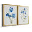 «Blue Blossom Botanical I», ensemble de 2 peintures sur toiles-596050416-596050417
