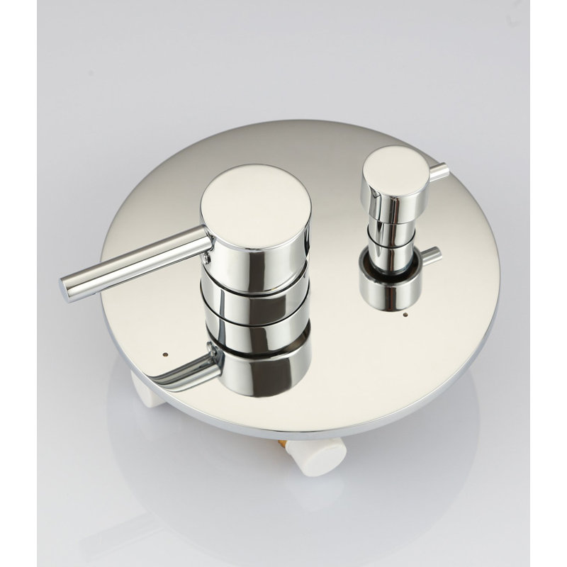 Système de douche complet avec valve brute Louth, Chrome poli