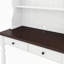 Bureau de style Mid-Century avec tablette du haut, tiroirs et tablettes de rangement
