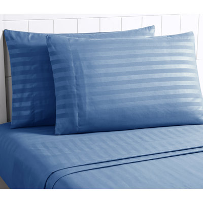 Cotton Blend Striped Sheet Set