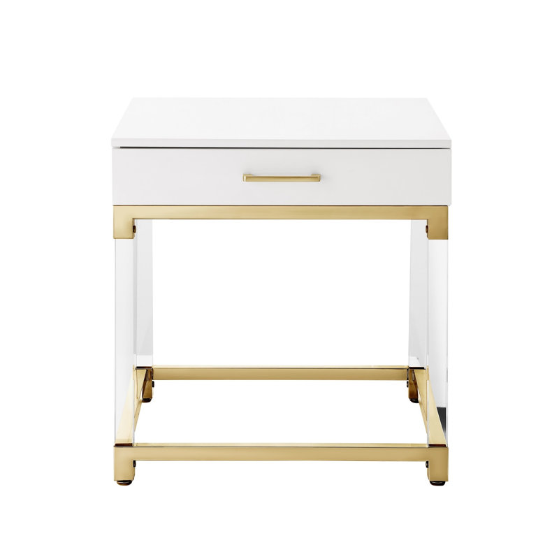 HomeRoots End Table with Storage