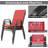 Outdoor Dining Set For 6,7Pcs Patio Table And Chairs Set With Adjustable Umbrella Hole,Heavy Duty 63”X37.8” Metal Dining Table And Stackable Patio Chair For Yard, Garden, Porch,Red-355118596