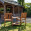Rydal 2 Seater Wooden Love Seat & 2.7m Black Parasol Set