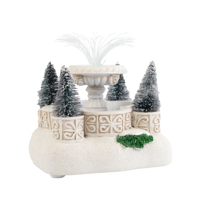 Accessoire de village de Noël - Fontaine lumineuse
