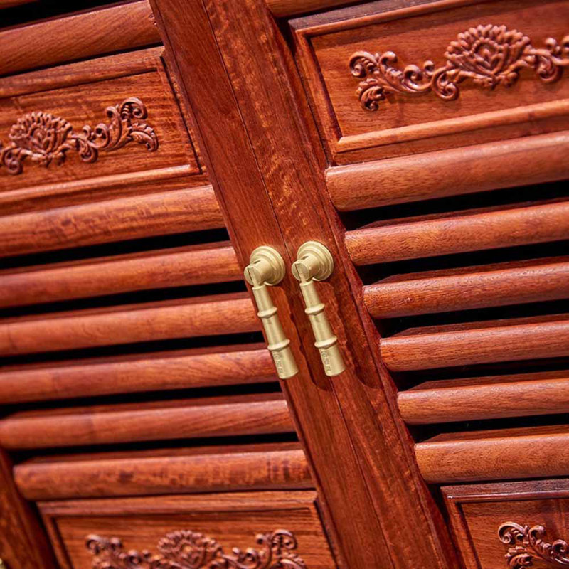 Chinese-style living room retro shoe cabinet, 38.58" H x 38.58" W x 14.96" D
