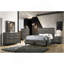 Commode 5 tiroirs gris patiné