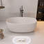 Baignoire de trempage en pierre autoportante 51 po moderne à surface solide avec trop-plein et bonde escamotable-125100185