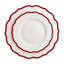 Stella Scalloped Crimson Porcelain Dinner Plate