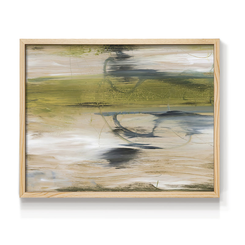 Aquatic Reflections II - Reproduction encadrée - Restickable, Naturel, H 11 po x l 14 po