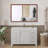 48"X32" Rectangle Bathroom Mirror With Walnut Frame Decorative Large Wall Mirrors For Bathroom Living Room Bedroom Vertical Or Horizontal Wall Mounted Mirror With Aluminum Frame-1728486426-1728486437