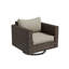 Fauteuil oscillant pivotant avec coussins Wicker