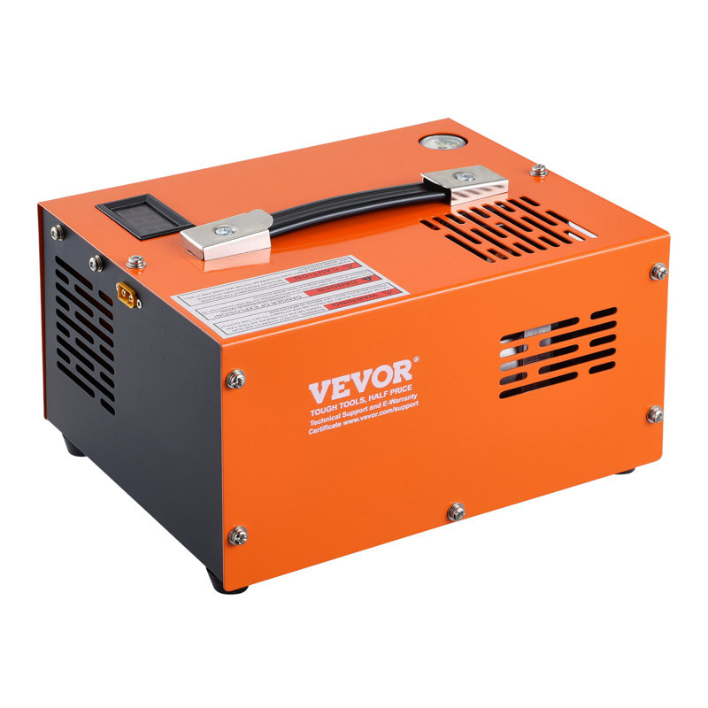 PCP Air Compressor, 4500PSI/30Mpa Portable PCP Airgun Compressor With External Converter, DC12V, AC115V | Oil And Water-Free | Manual-Stop Air Rifle, Paintball And Scuba Tank Compressor Pump