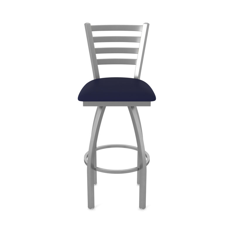 Jackie Swivel Stool, Vinyl-Canter Twilight, Stainless, Extra Tall (36" Seat Height)