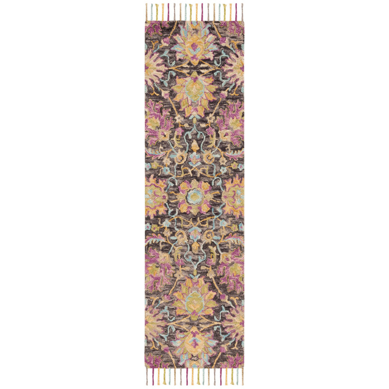 Broadmoor Blossom Hand Tufted Wool Floral Rug, Runner 2'3" x 8'