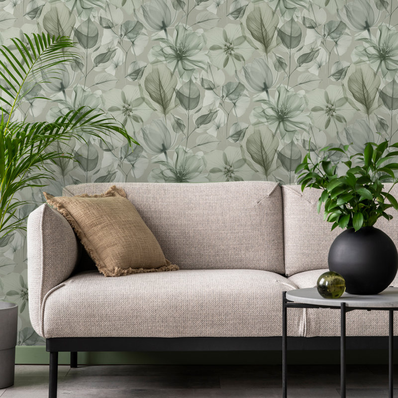 Arlington 32cm x 52cm Textured Matte Wallpaper Roll, Green