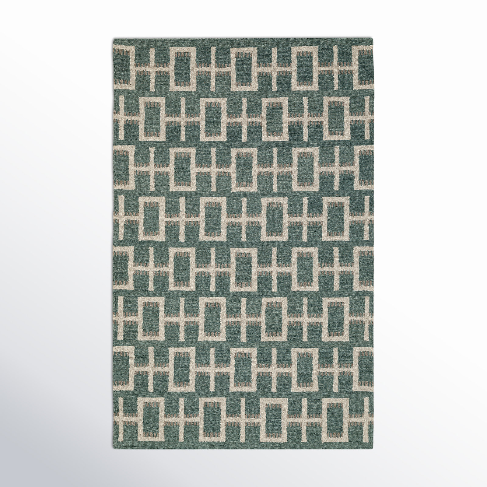 Elsey Hand-Tufted Geometric Wool Rug, Rectangle 8'9" x 11'9"