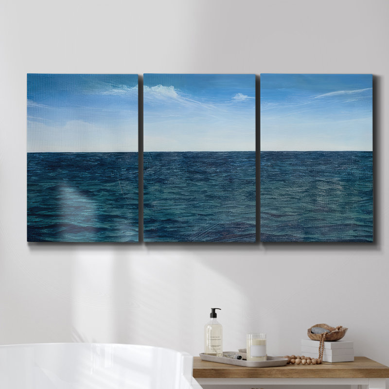 3 pièces Monet, H 48 po x l 96 po x P 2 po