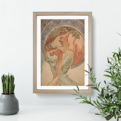 The Arts Poetry Vol.1 by Alphonse Mucha - Framed Print