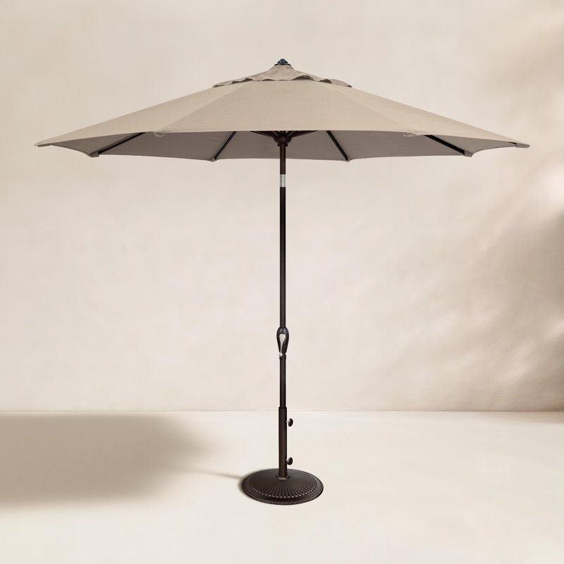 Parasol de marché inclinable 9 pi Colete, Crème