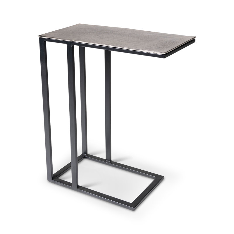 Tanu End Table, 23" H x 19" W x 11" D, Vintage Silver
