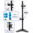 Mount-It Height Adjustable Full Motion Vertical Dual Monitor Stand Fits 17" - 32" Screens