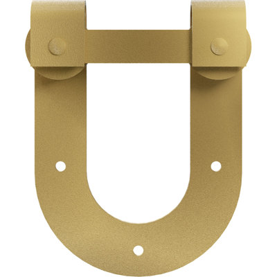 Premium Horseshoe Roller Hanger Steel Single Door Barn Door Hardware Kit Standard Single