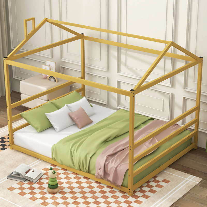Lit plateforme en métal, grand lit