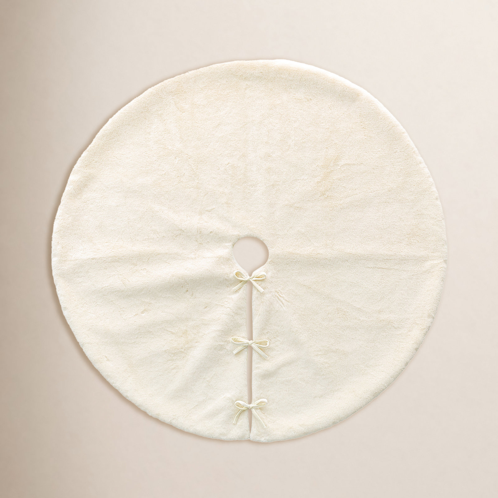 Faux Fur Tree Skirt, White