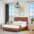 Wooden Corrugated Curved Lines Bed Frame No Box Spring Needed-1438183332-1437553080