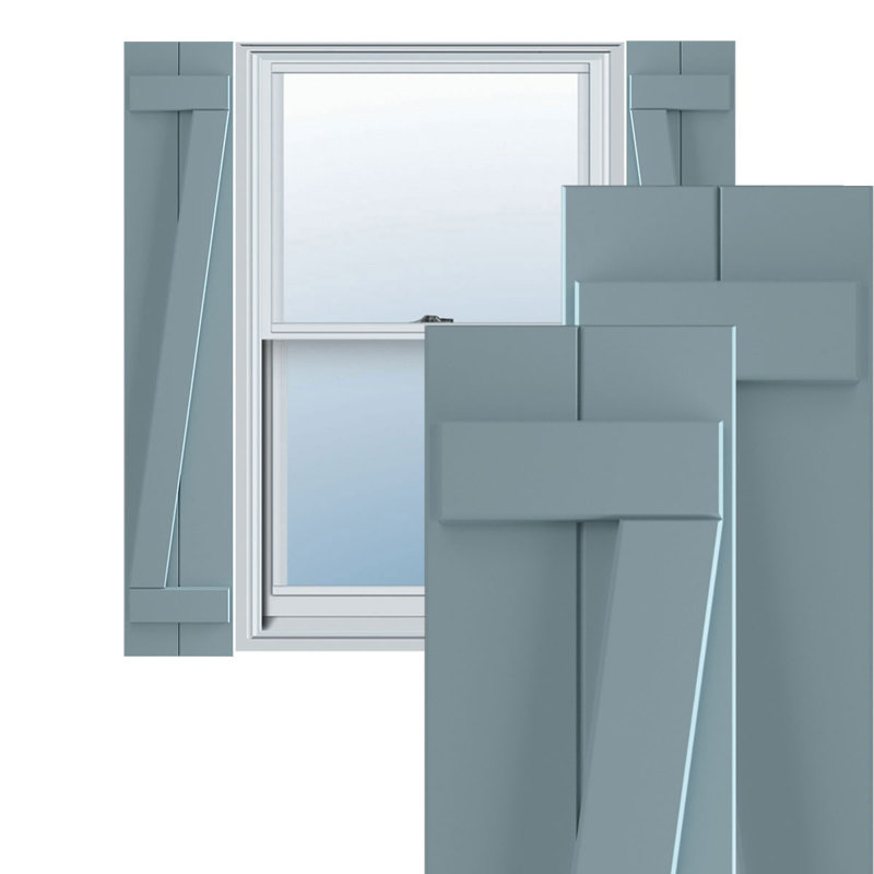 Volets en PVC True Fit, 10.75", Bleu paisible, 39"
