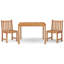 Jerlene 2 - Person Teak Patio Dining Set with Square Table
