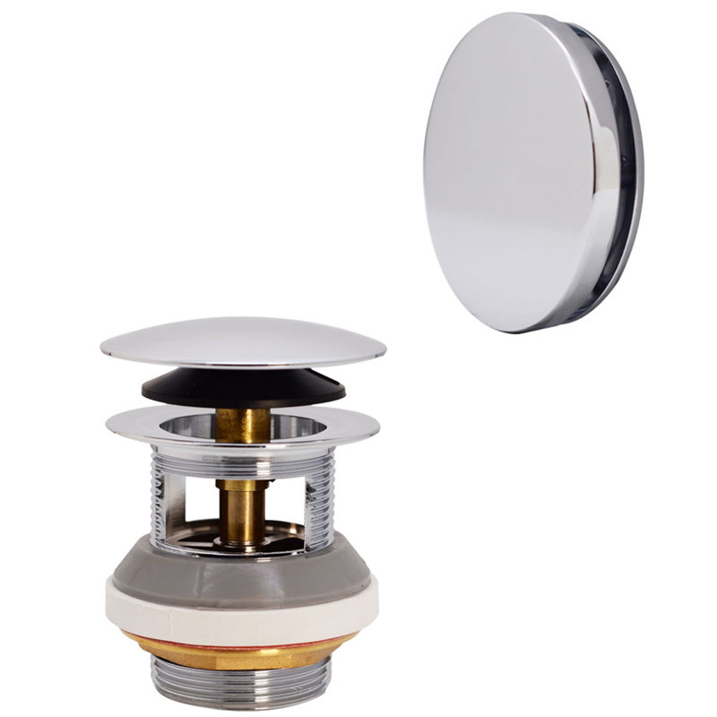 Ensemble de garniture de trop-plein intégré en laiton massif 1-1 / 2 "NPSM avec trop-plein illusoire et adaptateur en PVC