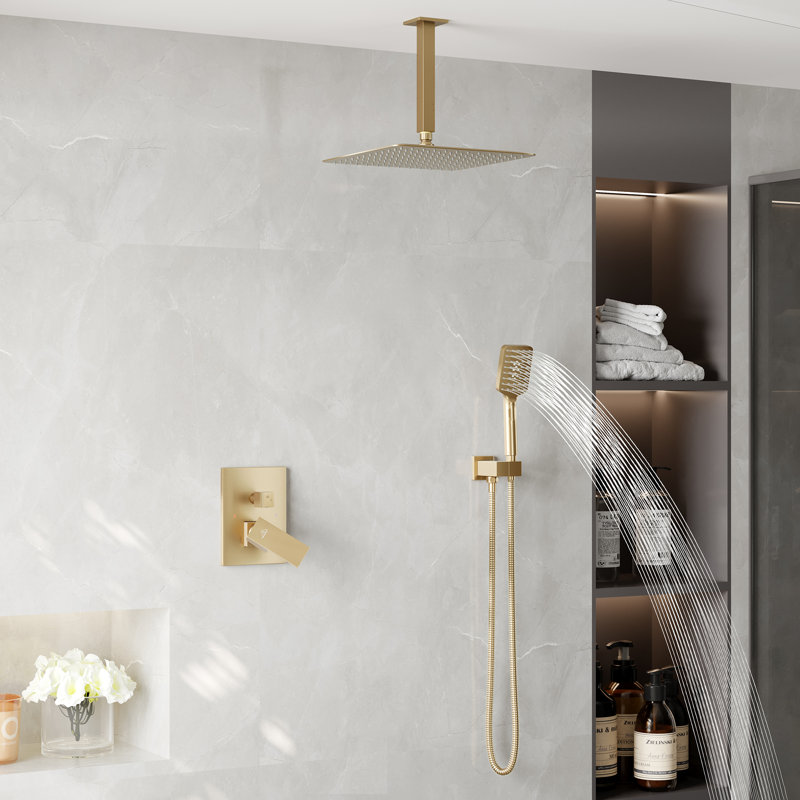 Robinet de douche de salle de bain avec valve brute