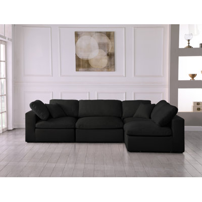 Burrows 119" Wide Reversible Down Cushion Modular Corner Sectional