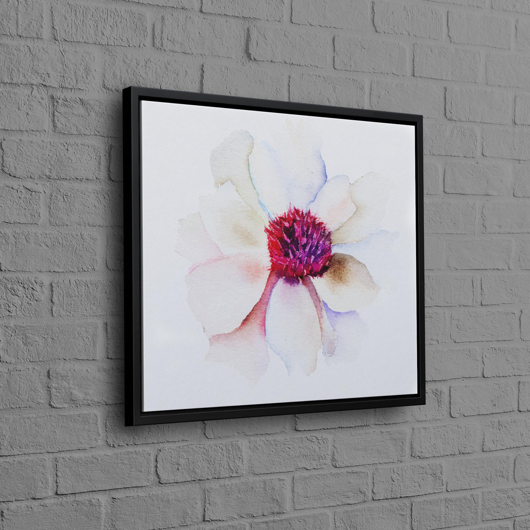 Flower Canvas Print Abstract Art With Floral Accents From Watercolor Painting Perfect As Personalized Wedding Gift For Couples