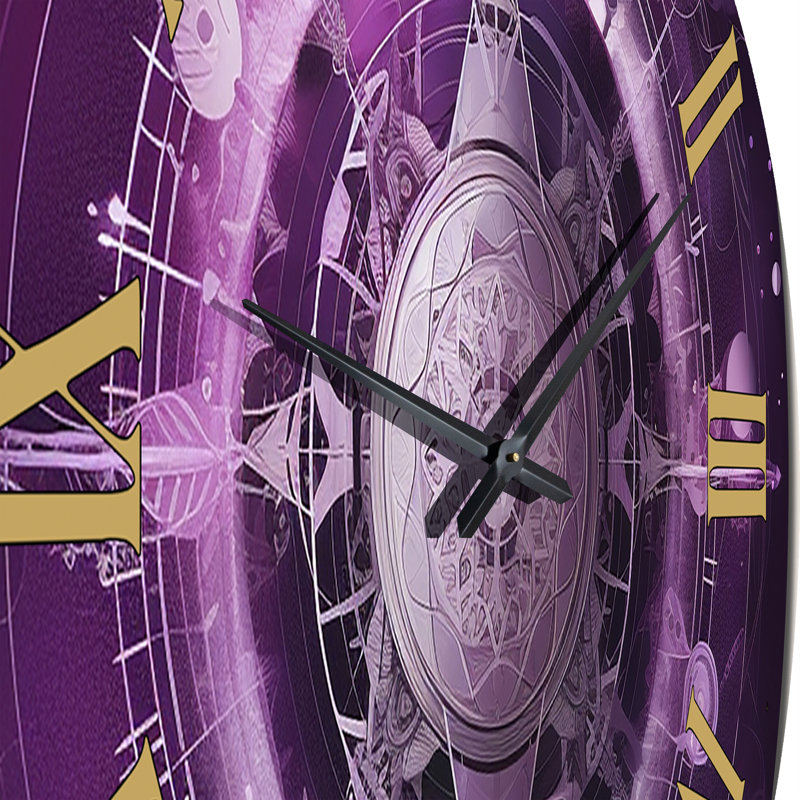 Horloge murale Mystical Fuchia Sacred Chakra, Moyenne