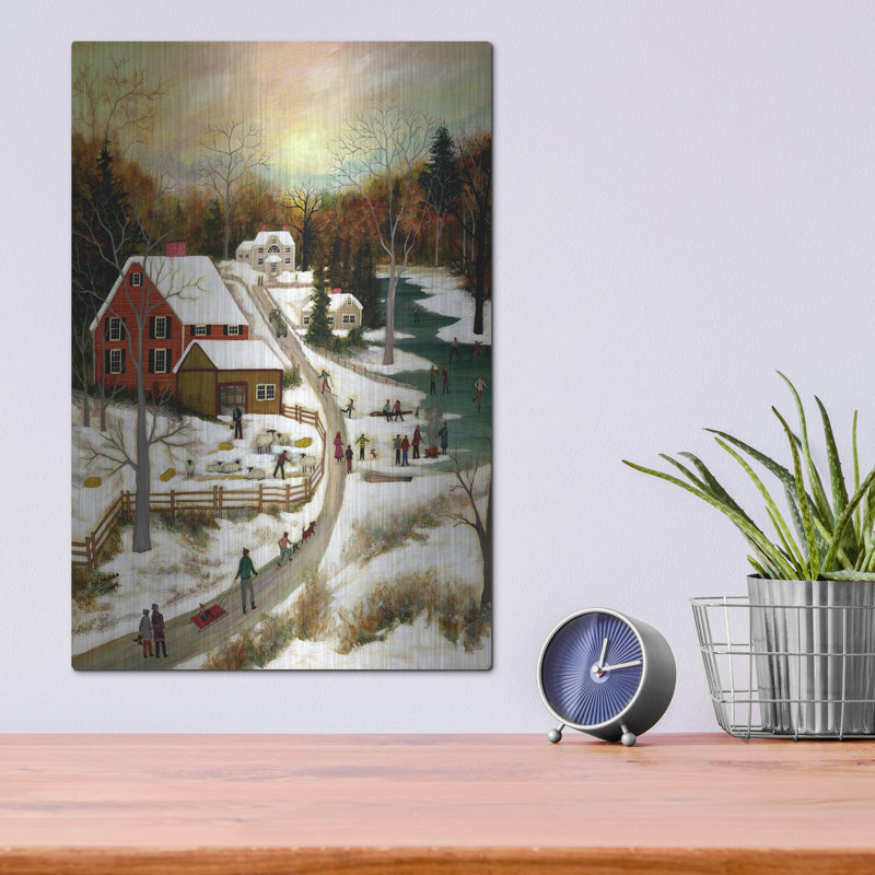  «March Twilight» par JL Munro, art mural en métal, 12 po x 16 po, H 16 po x l 12 po