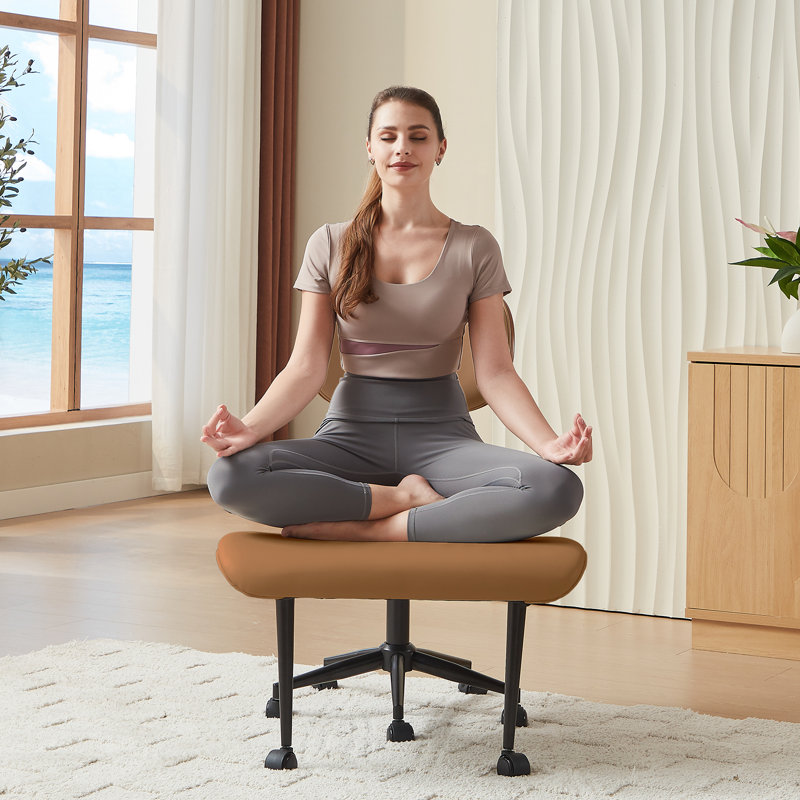 Fauteuil de méditation avec support lombaire Arne, Brun