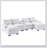 123*55" Modern U-Shaped Sofa With Console,Cupholders And USB Ports,6-Seat Upholstered Symmetrical-1942969899